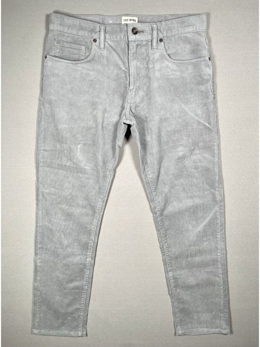 Todd Snyder Corduroy Gray Stone Slim Fit 5 Pocket Pants - Men Size 31 X 30